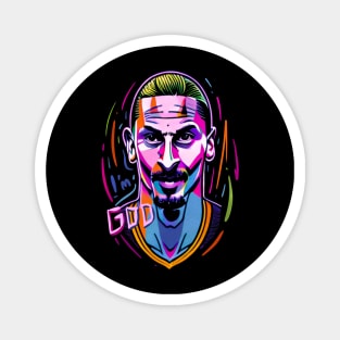 Zlatan the GOD popart caricature Magnet